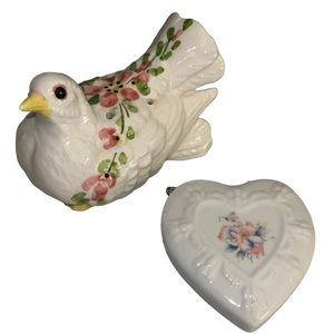 Vintage!  2 Pomander Potpourri holders - Bird and Heart
